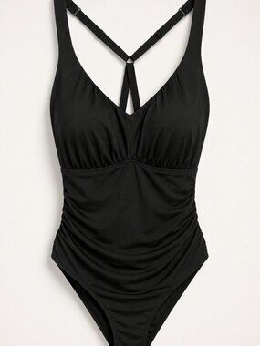 Caribbean Black One-Piece Swimsuit with T-Back